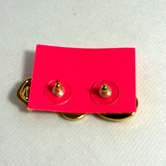 Lilly Pulitzer Gold Leopard Hinged Cuff Bracelet and Matching Post Earrings- NWT - Picture 7 of 7